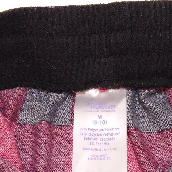 Secret Treasures Buffalo Plaid M (8-10) Lounge Pants Drawstring Waist Cozy Fit - Picture 3 of 4